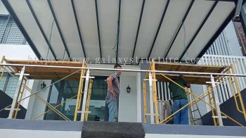 To Fabrication ,supply and install C CHANNEL AWNING ACP WITH CEILING PANEL @ Shah Alam