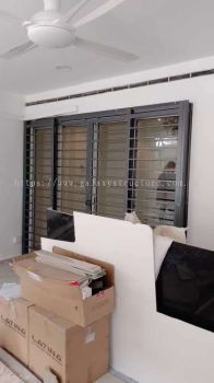 To Fabrication, Supply and Install Powder Coated Sliding Grille with Key Lock - Puchong
