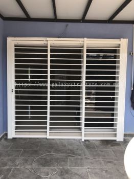 Before and After Progress: To Fabrication,supply and Install Powder Coated Door Grille and Sliding Grille - Cheras 