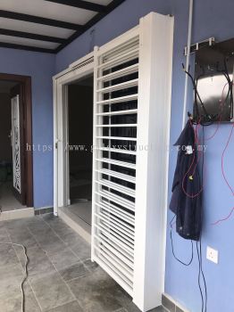 Before and After Progress: To Fabrication,supply and Install Powder Coated Door Grille and Sliding Grille - Cheras 