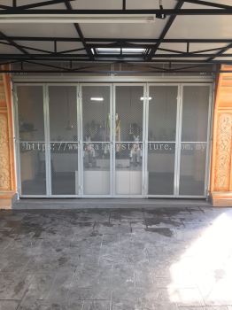 To Fabrication, Supply and Install New Folding Sliding Door Grille with Expended Metal Paint - Kampung Jawa