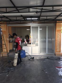 To Fabrication, Supply and Install New Folding Sliding Door Grille with Expended Metal Paint - Kampung Jawa