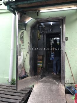 To Demolish Old Security Door and Change New Custom Make Fully Plate Stainless Steel Door with Handle Key Lock - Kuala Lumpur 