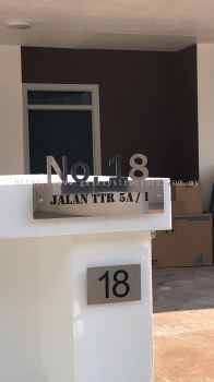 To Supply and Fabrication Stainless Steel House Number Plate - Rawang