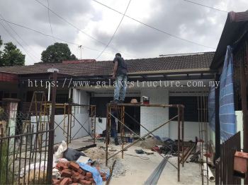 Progress done:(single storey house)-1)To dismantle old awning,supply and install new mild steel pergola awning Acp panel paint 2)To cleaning works - Klang Jaya