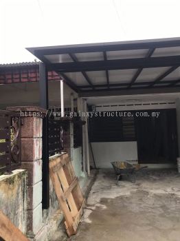 Progress done:(single storey house)-1)To dismantle old awning,supply and install new mild steel pergola awning Acp panel paint 2)To cleaning works - Klang Jaya 