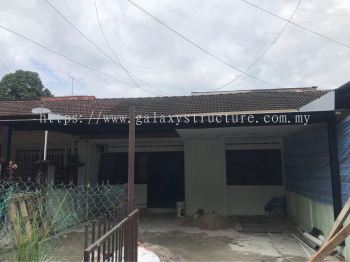 Progress done:(single storey house)-1)To dismantle old awning,supply and install new mild steel pergola awning Acp panel paint 2)To cleaning works - Klang Jaya 