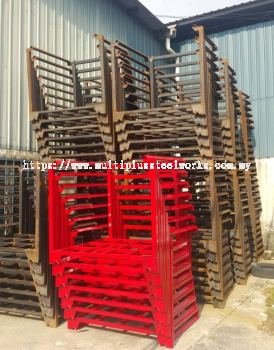 Industrial Steel Pallet Tainer Cage | Stackable Warehouse Storage Solution Malaysia