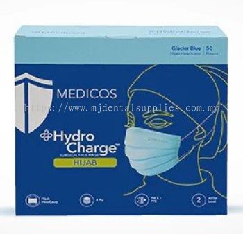 ,4 PLY HYDROCHARGE SURGICAL FACE MASK  (HEADLOOP HIJAB/TUDUNG) MEDICOS