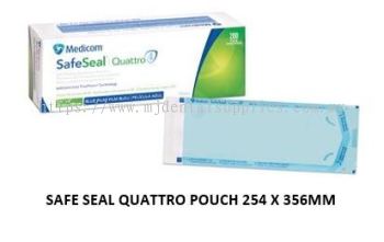 SAFESEAL QUATTRO STERILIZATION POUCHES 254 X 356MM