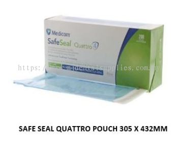 SAFESEAL QUATTRO STERILIZATION POUCHES 305 X 432MM