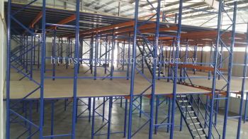 Racking with Mezzanine Platform