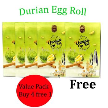 Durian Biscuit Wafer Roll 60g x 5 (Value Pack)