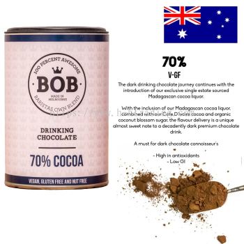 Fraus BOB 70% Cocoa Chocolate Drinking Chocolate 250g (Imported from Australia)