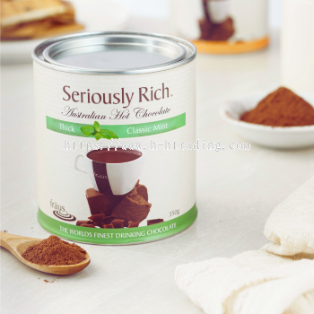 Seriously Rich Fraus Thick Classic Mint Chocolate Cocoa Drinks Powder