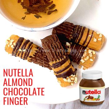 Kuih Raya Ita Delight Nutella Almond Coklat Chocolate Finger Cookies