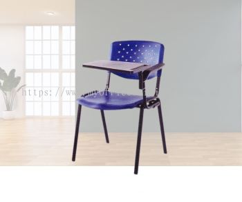 MY-952 PLASTIC CHAIR WITH TABLET -EPOXY BLACK (RM 167.00/UNIT)