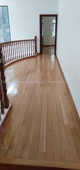 Refurbishment of Balau wood flooring