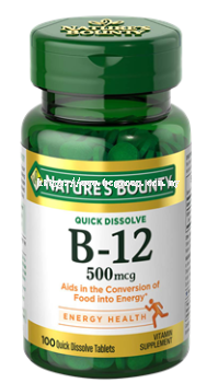 NATURE'S BOUNTY Vitamin B-12 500 mcg (100��S)