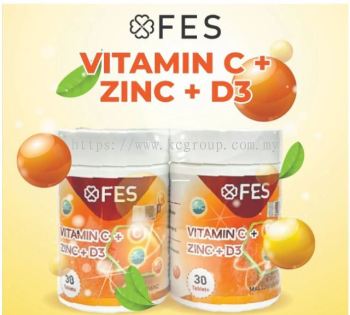 (NEW PRODUCT) FES VITAMIN C 1000mg + ZINC +D3 COMPLEX 30'S x 2 BOTTLES