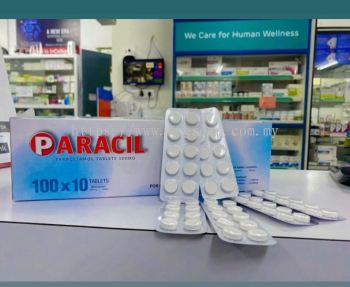 PARACIL 500mg Paracetamol 500mg 1 BOX 100 x 10s (EXP:7/2026)
