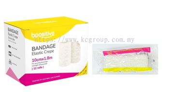Bpositive Bandage Elastic Crepe 2.5cm x 1.8m (LOOSE) 1's / 5cm x 1.8m (LOOSE) 1's / 7.5cm x 1.8m (LOOSE) 1's / 10cm x 1.8m (LOOSE) 1's (EXP:06/2027)