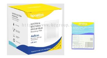 Bpositive Water &amp; Bacteria Proof Film Dressing+Pad 4cm x 5cm (1BOX 5pcs) / 4cm x 5cm (LOOSE) 1's / 5cm x 7cm (1BOX 3pcs) / 5cm x 7cm (LOOSE) 1's / 8cm x 10cm (1BOX 3pcs) / 8cm x 10cm (LOOSE 1's) (EXP:14/11/2025)