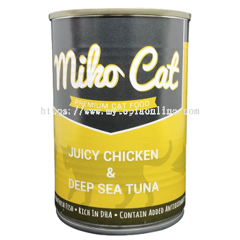 MIKO CAT JUICY CHICKEN & SEA TUNA 400G