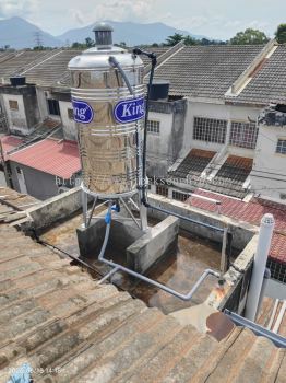 King Kong HR50 (500L) Vertical Round Bottom With Stand Stainless Steel Water Tank @ Anjung Bercham Megah, Bercham, Ipoh, Perak