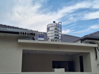 King Kong HR150 (1500L) Vertical Round Bottom With Stand Stainless Steel Water Tank @ Malim Nawar, Perak