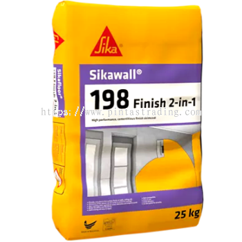 SikaWall 198 Finish 2in1 | High Performance, Cementitious Finish Skimcoat for Internal &amp; External Wall