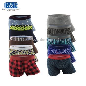 Men's Underwear Boxer Sleepwear Pattern Custom  OEM Malaysia Manufacturer