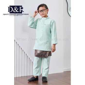 Baju Melayu Cekak Musang Kanak-Kanak - Set Kain Premium | #OEM Busana Muslim (Pesanan Minimum 1000 Set)