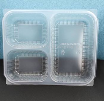 Disposable Compartment PP Lunch Box (Tray + Lid)