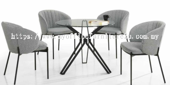 HDC024-L/GY-BK Dining Chair
