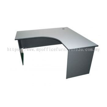 WL1515(L/R) L Shape Table with Chipboard Leg 1500/600W x 1500/600D x 750H mm (Dark Grey+Grey)