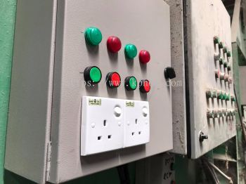 Installation of Motor Starter panel board & laying cable for conveyor motor 