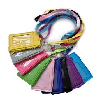 ID Card Holder with Zip and Lanyard -1 pc