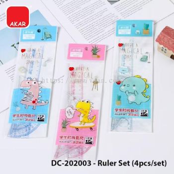 Cute Kids Geometry Ruler Set School Stationery Gift
