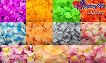 (100pcs) Artificial Flower Petal / Kelopak Bunga (11 Colour)