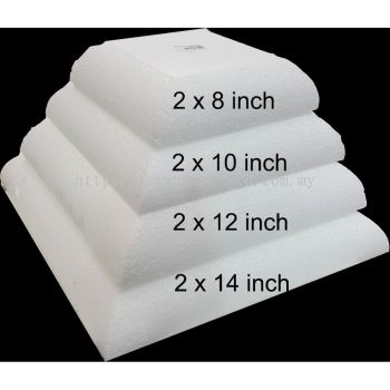 Square Shape Polystyrene Poly Foam Bentuk Bantal / Pillow Shape (2 inch Thickness / Tebal )