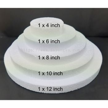 Round Shape Polystyrene Poly Foam Bentuk Bulat / Circle Shape (1 inch Thickness / Tebal )