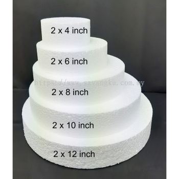 2 inch Round Shape Polystyrene Poly Foam Bentuk Bulat / Circle Shape ( 2 inch Thickness / Tebal )