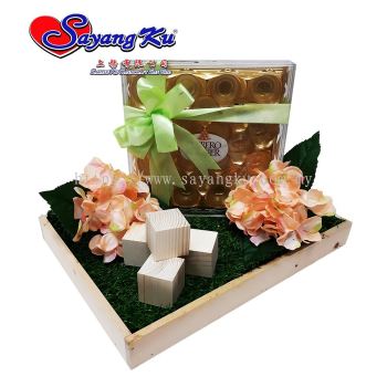 [New Arrival] Rectangle Pine Wood Tray 3009 / Pine Wood Dulang / segi empat tepat Dulang (27*37*4cm)