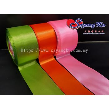 [Ready Stock] Satin Ribbon / Reben Satin 1.5 inch 15yard (1 gulung / roll)