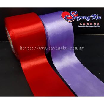 [Ready Stock] Satin Ribbon / Reben Satin 2 inch 15yard (1 gulung / roll)