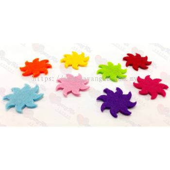 (ReadyStock) Felt Sun kraftangan decor (10 pcs)