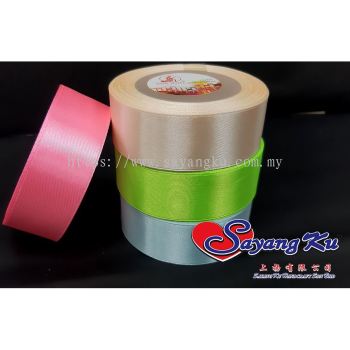 [Ready Stock] Satin Ribbon / Reben Satin 1 inch 15yard (1 gulung / roll)