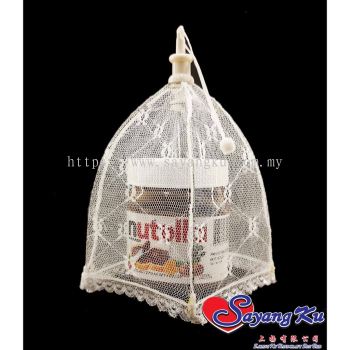 (ReadyStock)White Pop Up Food Cover Portable (S)