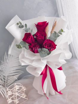 Red Roses Bouquet (5 Stalks)